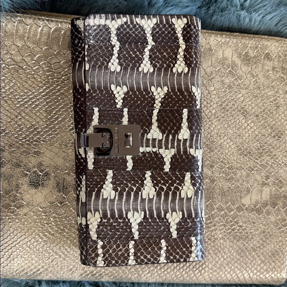 Michael Kors Black & Silver Snakeskin Leather-From the MK Boutique Collection!